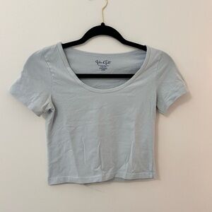 Brandy Melville Light Gray Crop Top